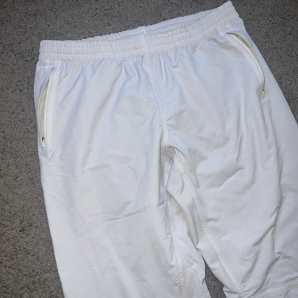 Outdoor‎ Voices Performance Tech Joggers Men L Ivory Athleisure Zipper Pockets